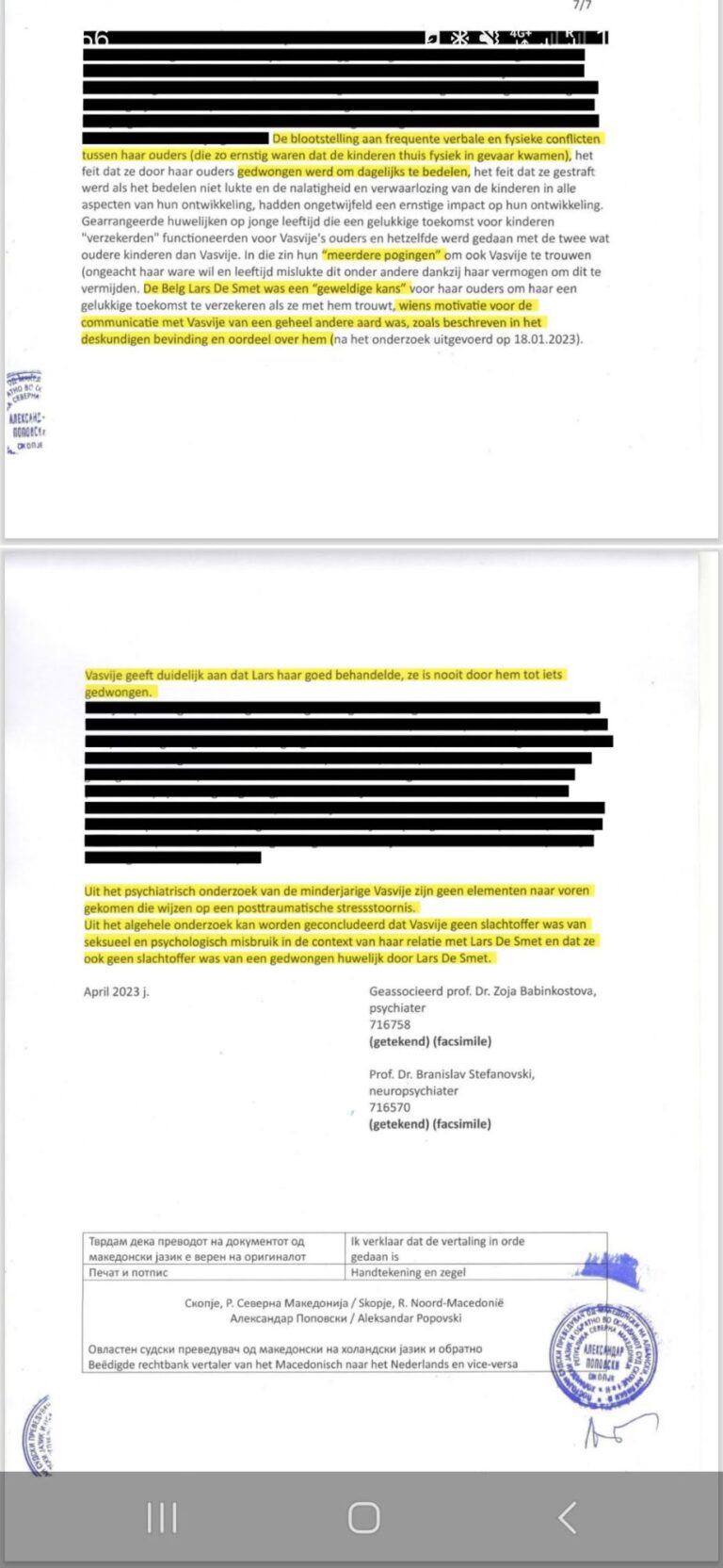 Document uit het dossier van Lars
